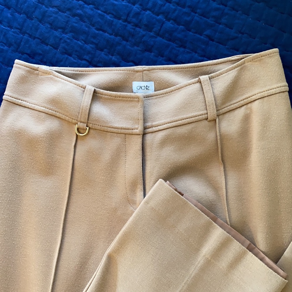Cache Tan Wool Slacks - Picture 2 of 8